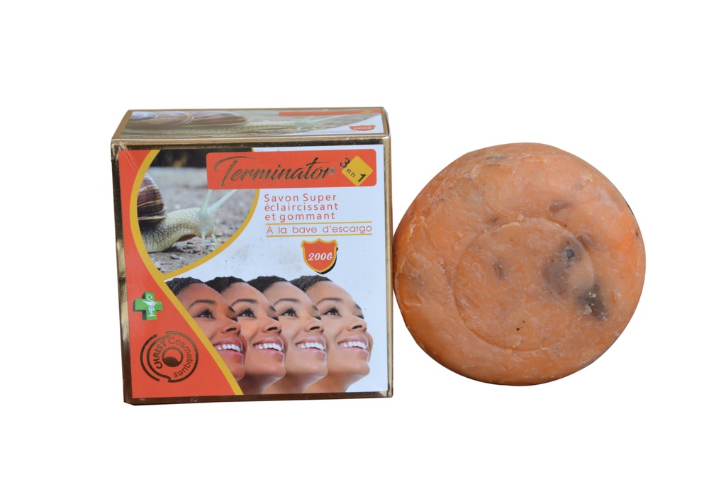 Savon Eclaircissant et Gommant Terminator à la bave d'escargot 3en1 200g