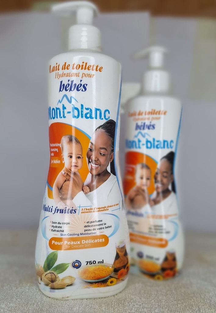 Lait Mont-Blanc baby à l'huile d'amande douce et aux extraits de calendula 500 ml